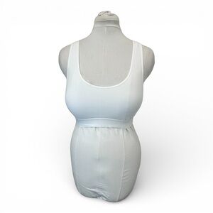 Auden Women’s Unlined Scoop Neck Bralette Wireless Minimalist Loungewear White L